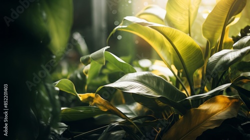 a close up of a plant with sunlight shining through it