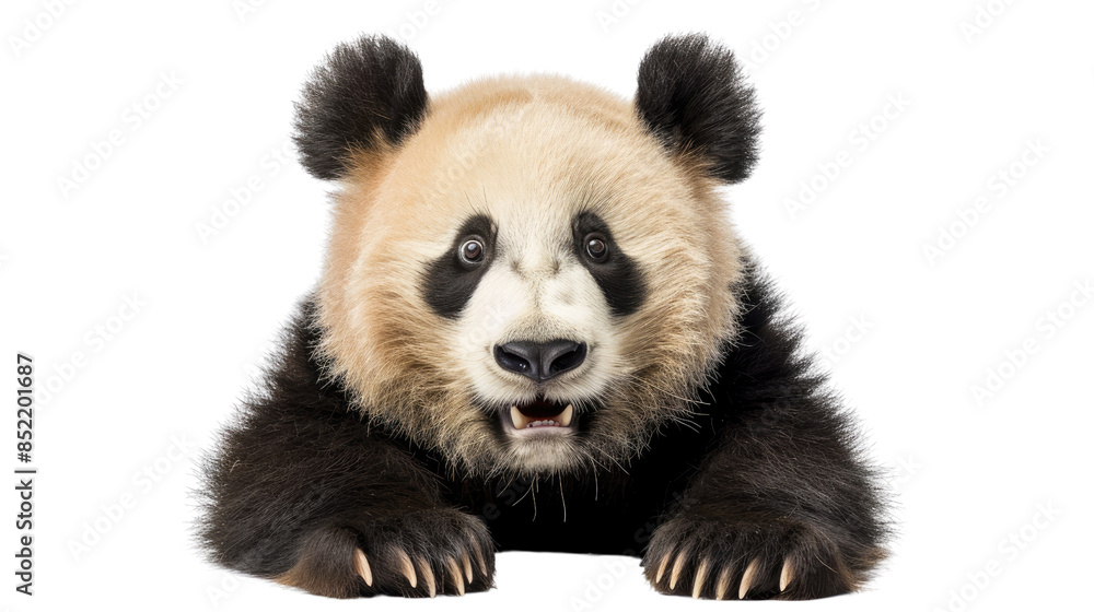 Shocked panda on a transparent background Shocked panda on a transparent background