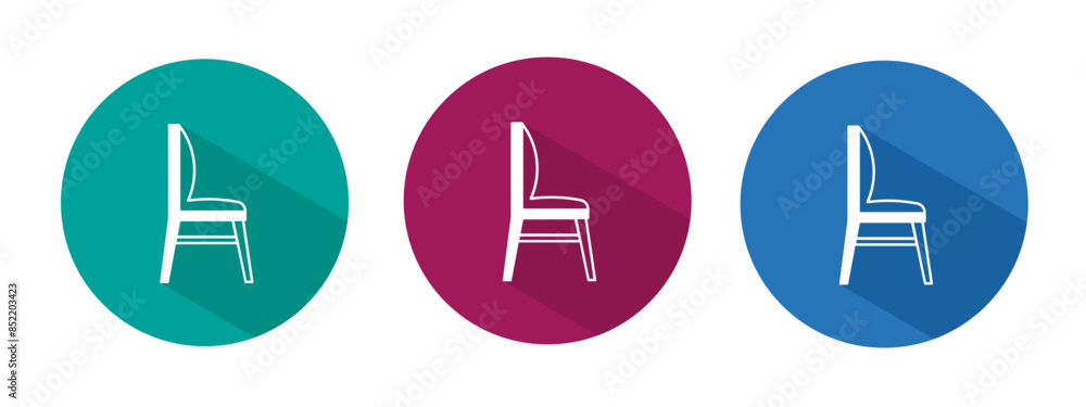 Icon for chair vector illustration in flat. Icon for chair vector illustration in flat.