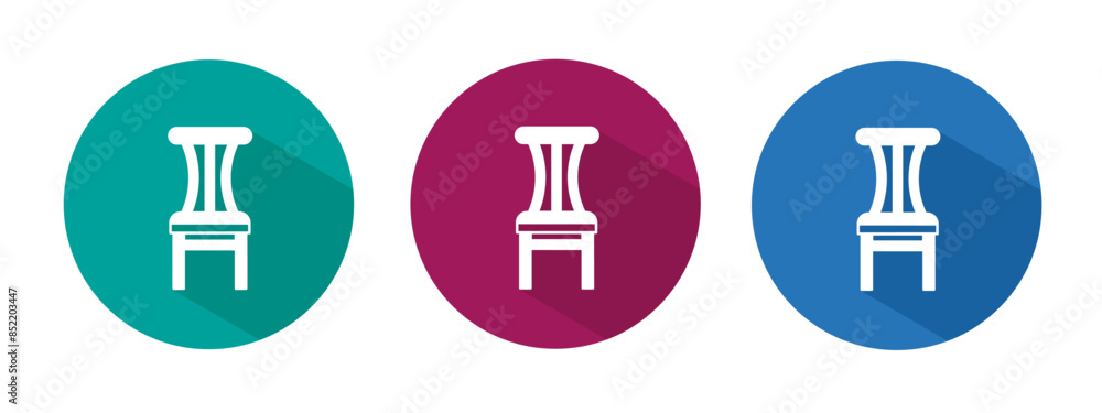 Icon for chair vector illustration in flat. Icon for chair vector illustration in flat.