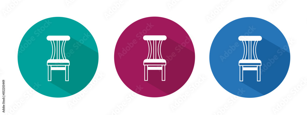 Icon for chair vector illustration in flat. Icon for chair vector illustration in flat.
