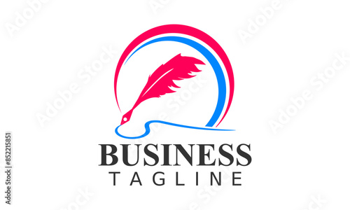 graphics, feather logo, handwritten, golden feather, feather label, feather icon, will, 