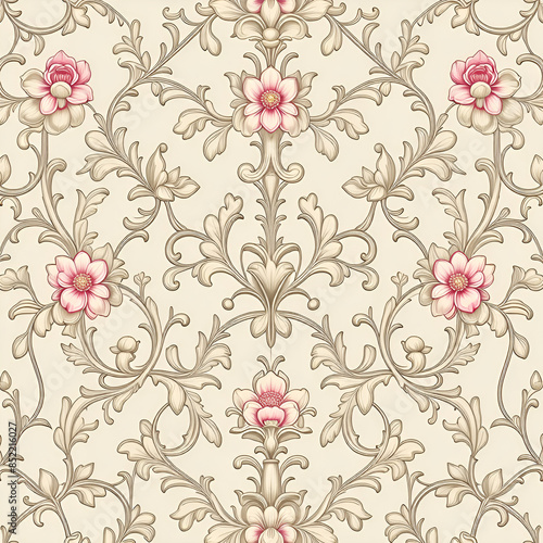Wallpaper Mural seamless floral pattern Torontodigital.ca