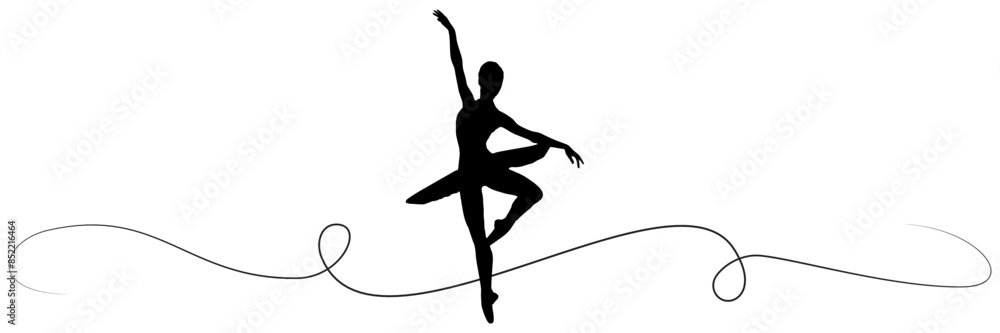 line art silhouette illustration background for a Ballet dancers line art silhouette illustration background for a Ballet dancers