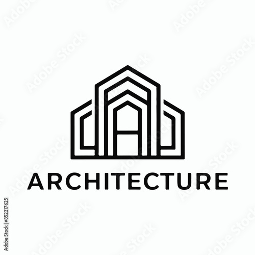 Elegant Architecture Silhouette Logo Art