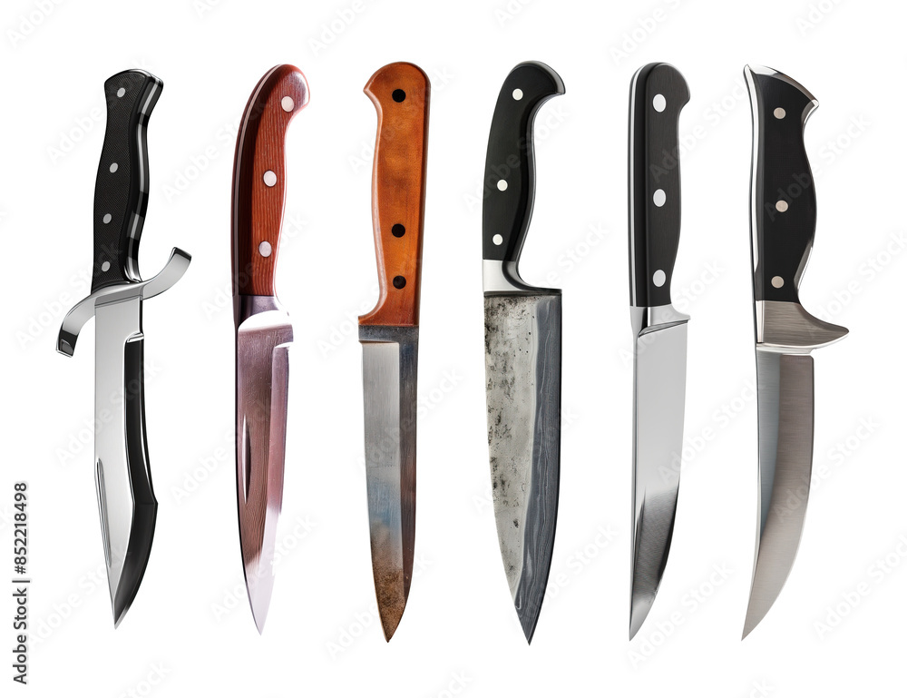 Set of kitchen knife isolated on a white background Set of kitchen knife isolated on a white background