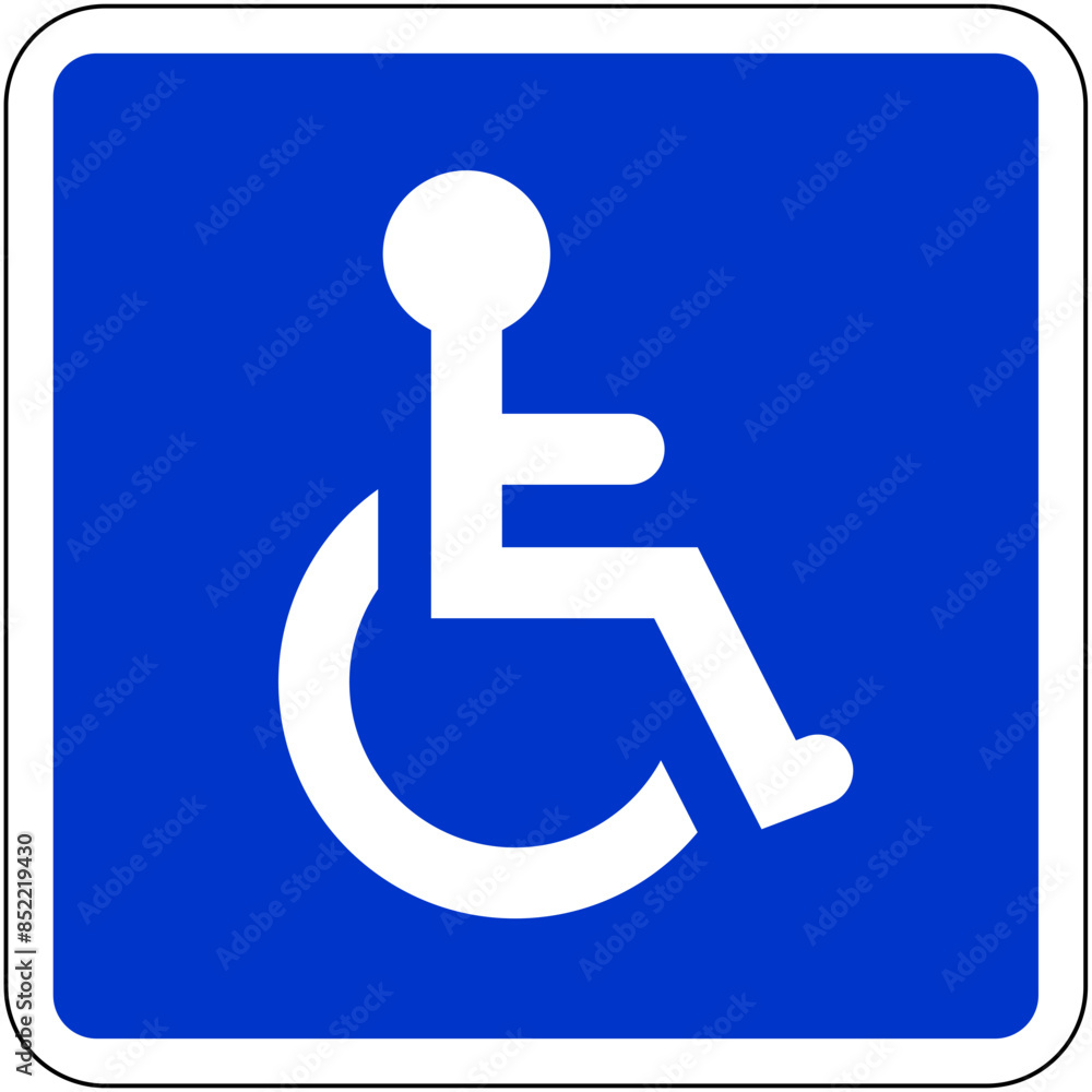 Disabled road sign Disabled road sign