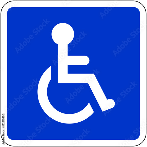Disabled road sign