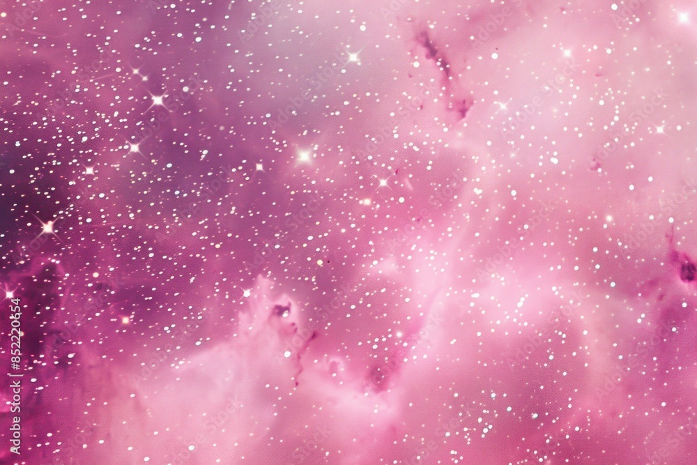 Magenta space background with stars and nebula in the center of the image for travel and beauty themes Magenta space background with stars and nebula in the center of the image for travel and beauty themes