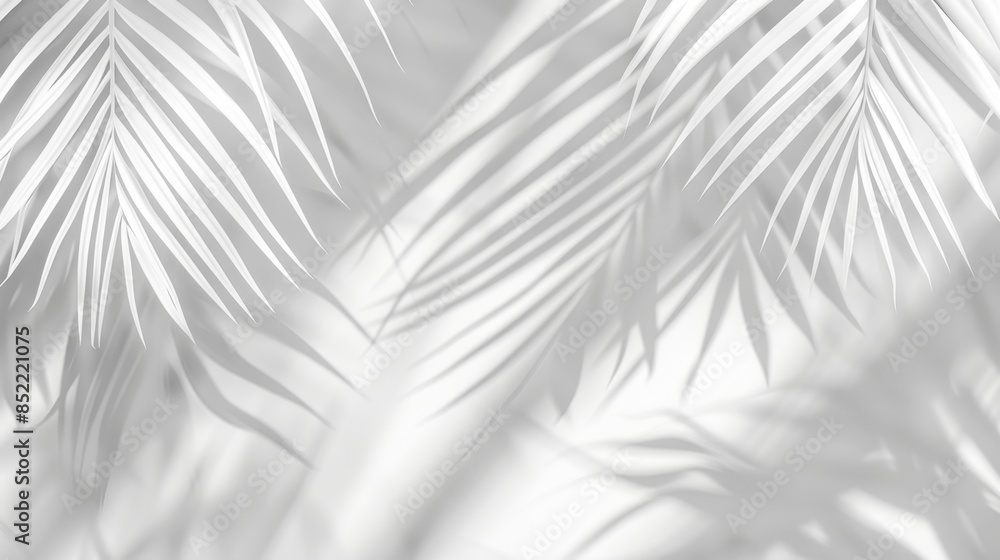 Palm Leaf Shadows Background, Generative AI Palm Leaf Shadows Background, Generative AI