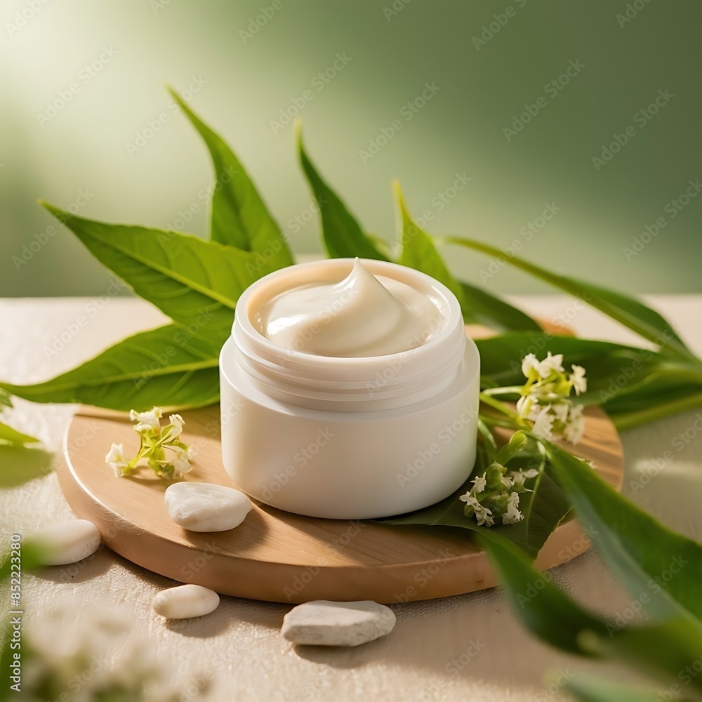 cream and herbs. lemon cream with mint. mortar and pestle with herbs. cream and herbs. lemon cream with mint. mortar and pestle with herbs.