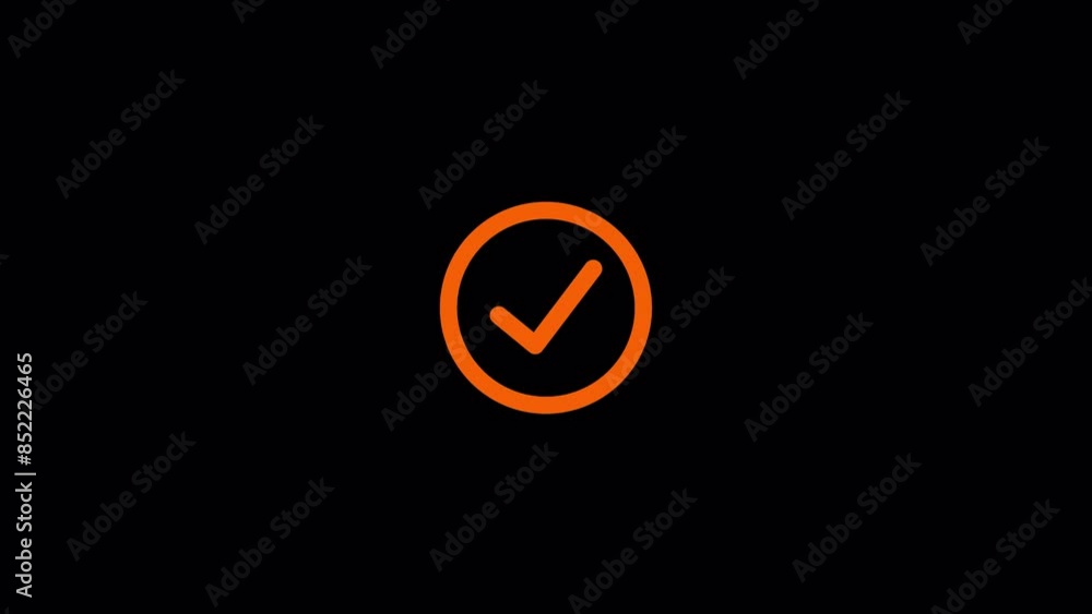 Accepted and approved mark animation, Check mark and wrong mark animation on a transparent background video with alpha channel Accepted and approved mark animation, Check mark and wrong mark animation on a transparent background video with alpha channel