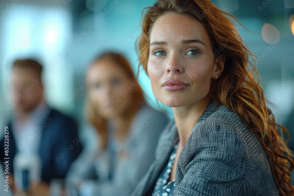 Businesswoman Leading Boardroom Meeting with Determination
Businesswoman Leading Boardroom Meeting with Determination
