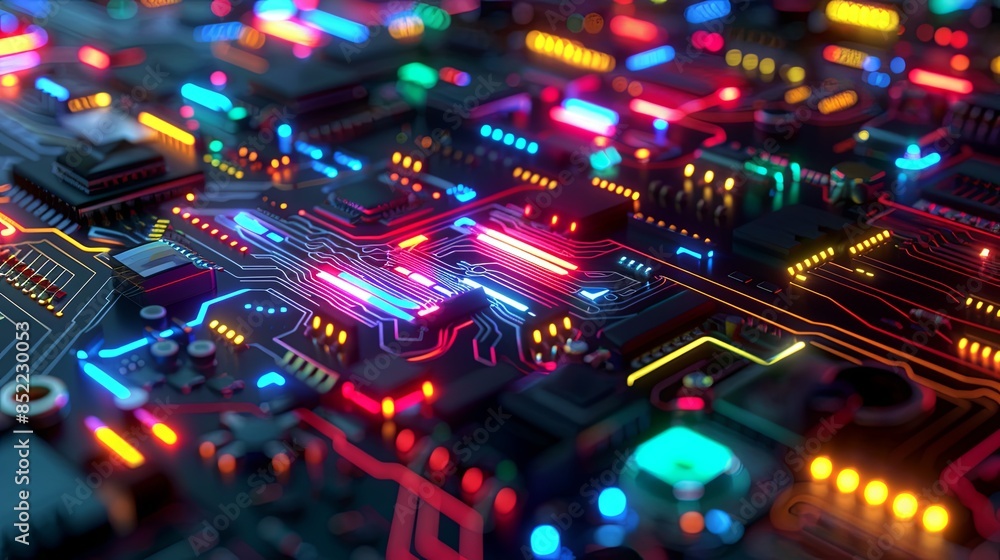 an abstract hardware board an abstract hardware board