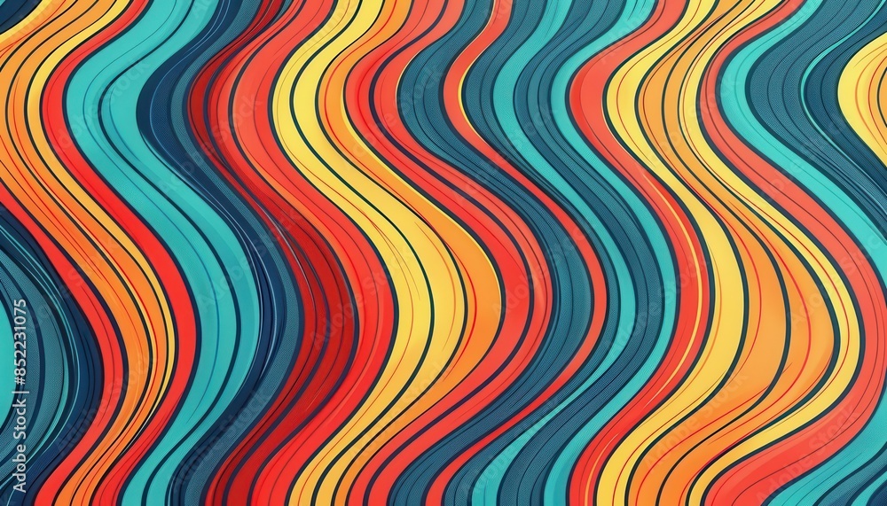 retro chic vibrant 70s abstract striped line background in contour comic style trendy groovy vector illustration retro chic vibrant 70s abstract striped line background in contour comic style trendy groovy vector illustration