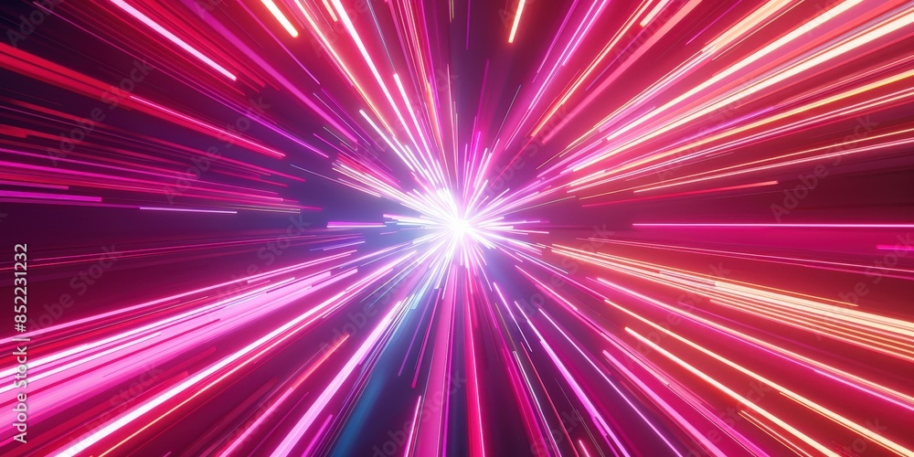 Fototapeta premium Abstract Neon Light Speed