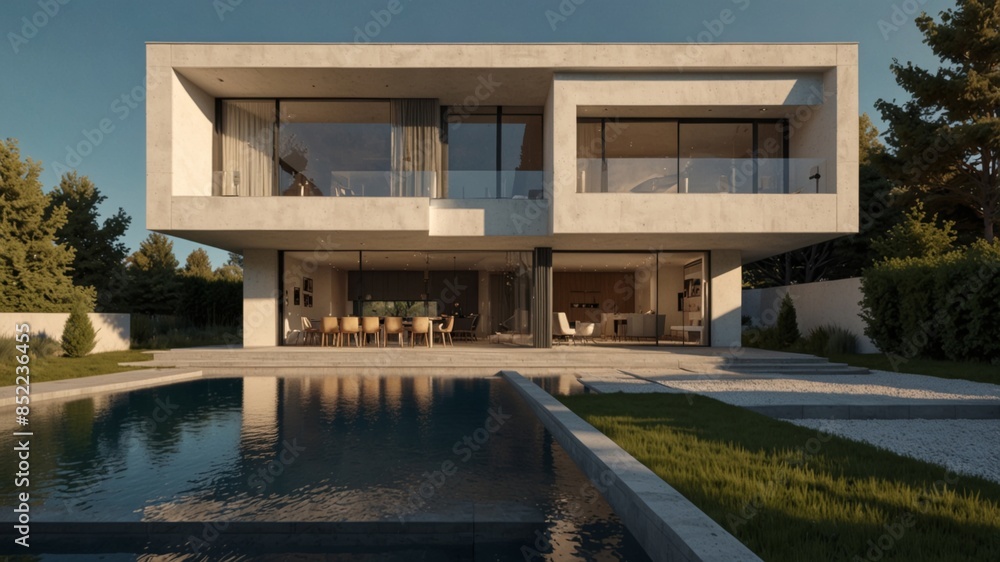 a minimalist modern house exterior a minimalist modern house exterior