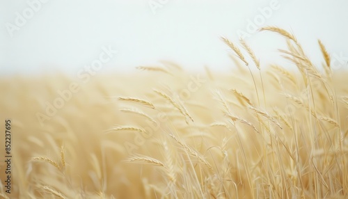 serene landscape with soft wheat grasses swaying gently calming beige minimalist background nature photography