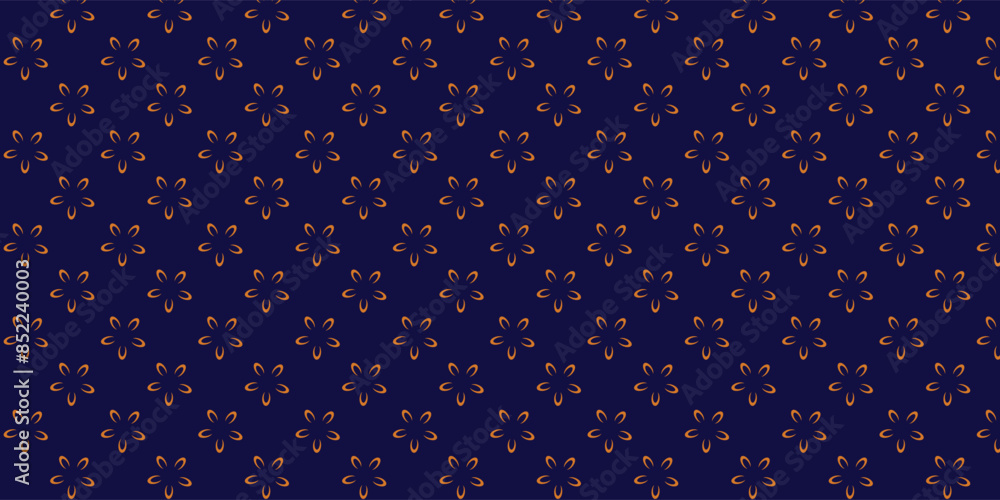 Luxury floral geometric pattern. Seamless vector background. Dark blue and gold ornament. Graphic floral pattern. Luxury floral geometric pattern. Seamless vector background. Dark blue and gold ornament. Graphic floral pattern.