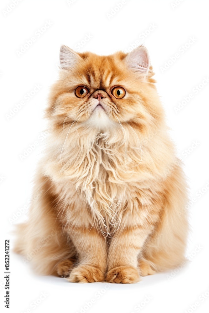 Mystic portrait of Persian Cat, full body View isolated on white background Mystic portrait of Persian Cat, full body View isolated on white background