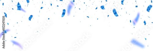 Blue confetti party background. Design for various parties