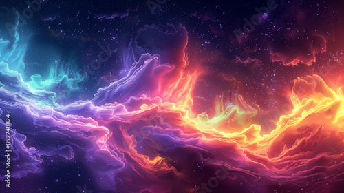 A stunning psychedelic background showcasing a celestial dreamscape © Muhammad Irfan