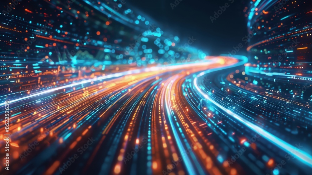 Fototapeta premium Dynamic Digital Pathway Generative AI