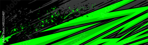 Abstract Car decal design vector. Graphic abstract stripe racing background kit designs for wrap vehicle, race car, rally, adventure and livery	