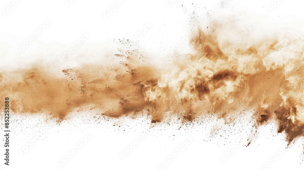 Abstract Brown Dust Explosion Background, Generative AI Abstract Brown Dust Explosion Background, Generative AI
