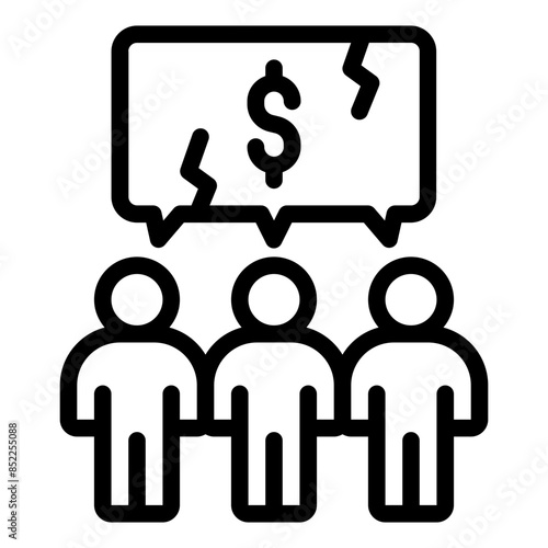 Poverty population crisis icon