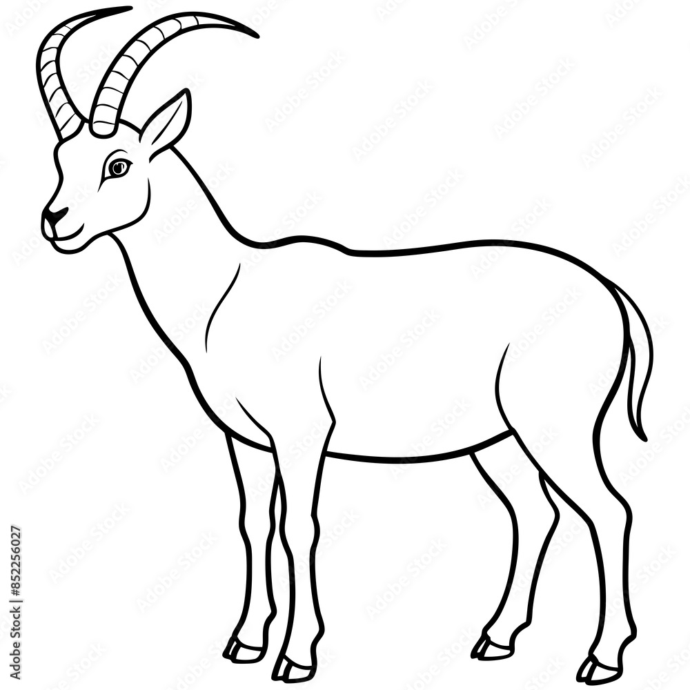 Vector illustration of a goat Vector illustration of a goat