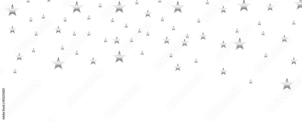 Obraz premium Silver glitter star vector isolated. Silver sparkle luxury design element isolated. Icon of star isolated. party, birthday celebrate, anniversary, Christmas, New Year. Vector illustration