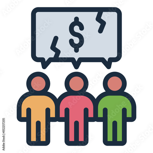 Poverty population crisis icon