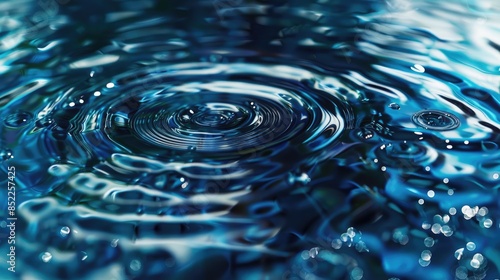 Fototapeta Naklejka Na Ścianę i Meble -  Abstract Background with Blue Ripples