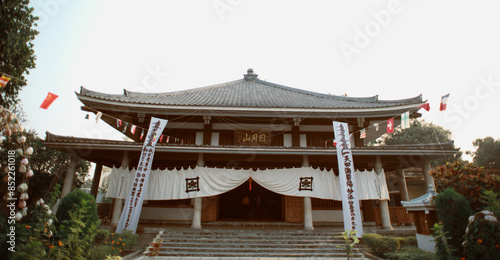 Japanese Architecture Buddhist Temple Sarnath, India photo