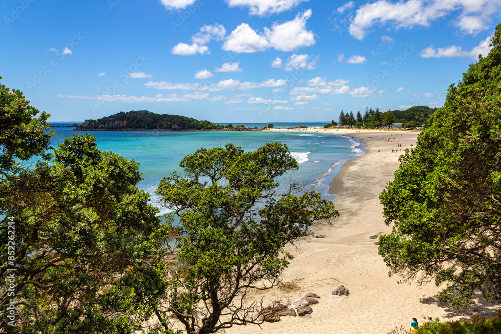 Landscape Scenery of Mount Maunganui Beach, Tauranga - New Zealand
