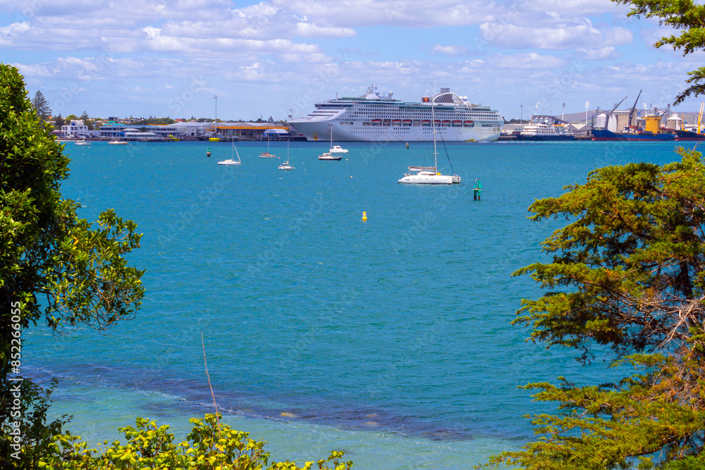 Boats Mooring at Pilot Bay, Mount Maunganui Beach, Tauranga - New Zealand