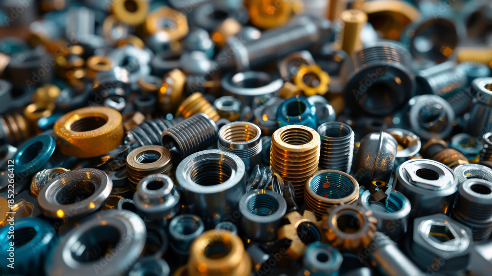miscellaneous hardware parts including screws washers and springs all jumbled in a pile miscellaneous hardware parts including screws washers and springs all jumbled in a pile