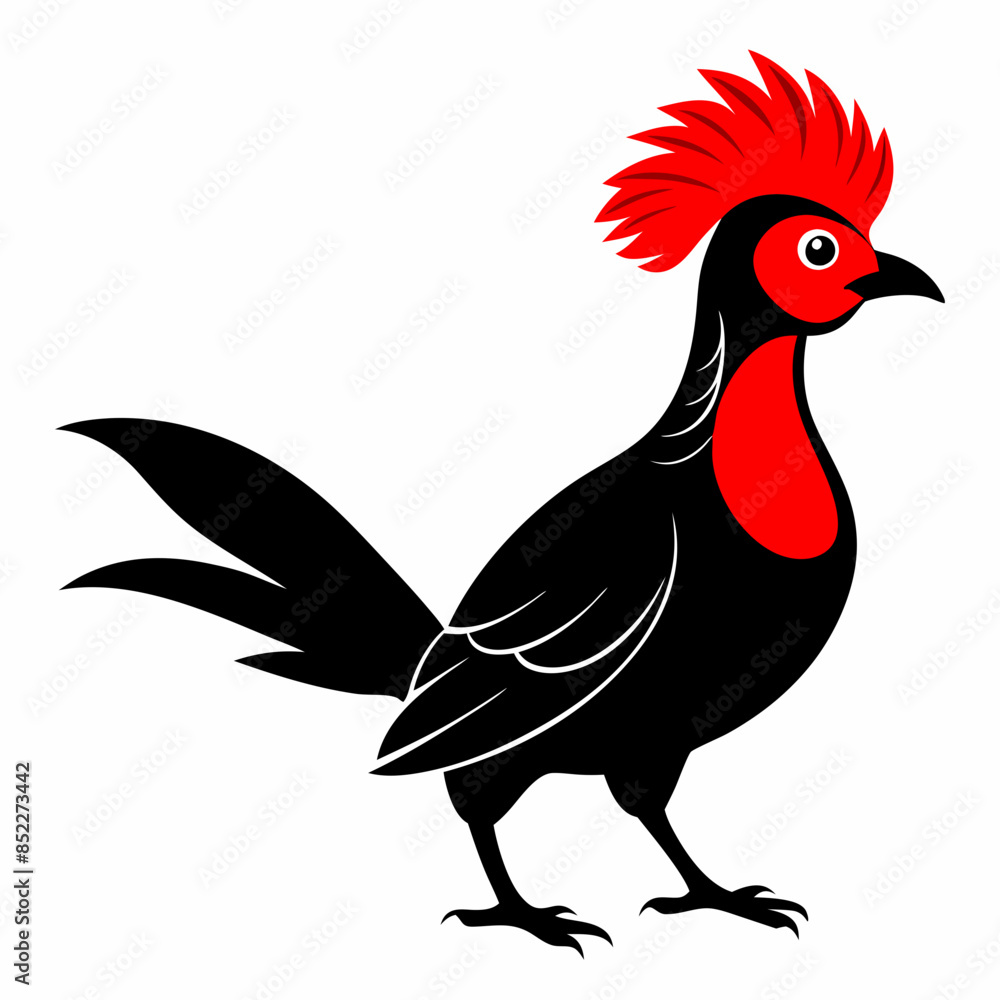Obraz premium Red-Crested Turaco vector illustration