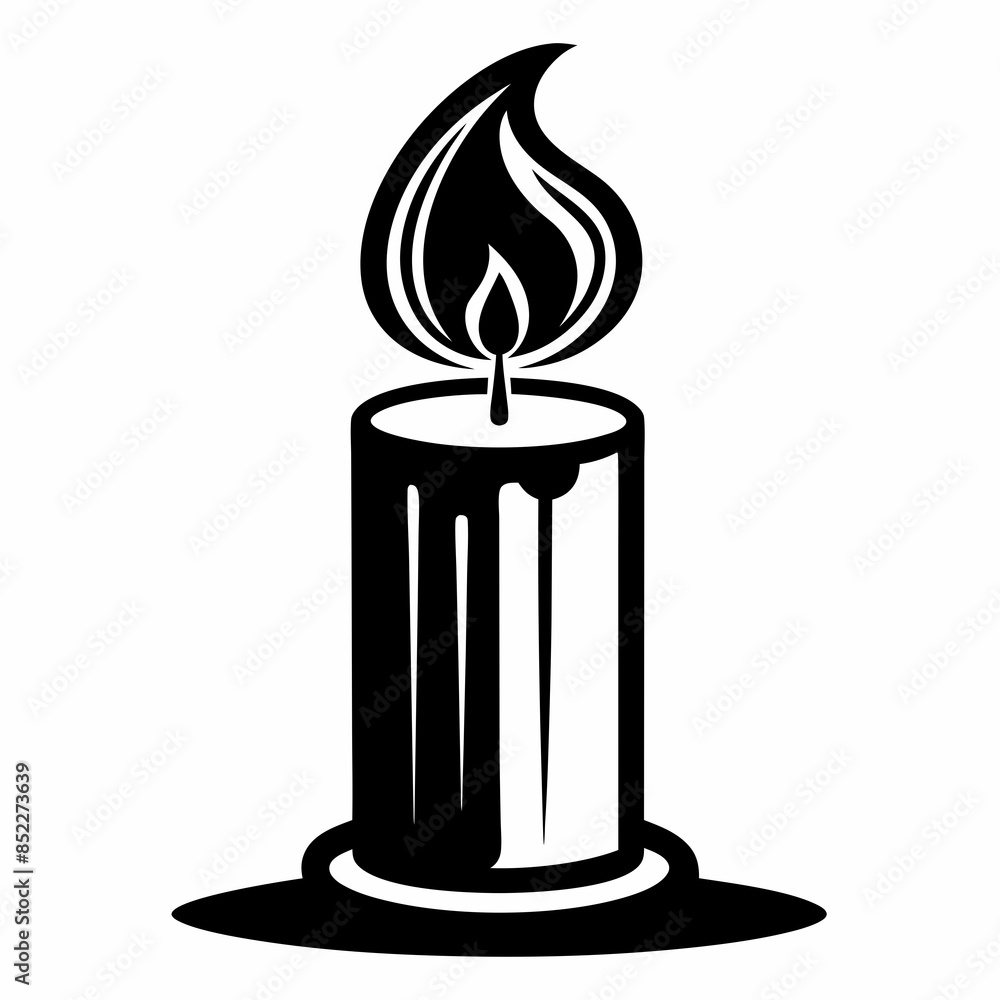 Unity candle line art vector illustration Unity candle line art vector illustration
