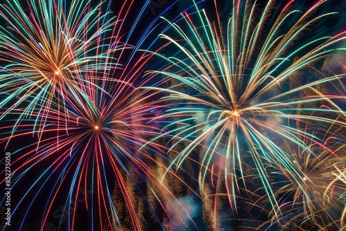 Wallpaper Mural Dazzling display of fireworks in an abstract pattern Torontodigital.ca