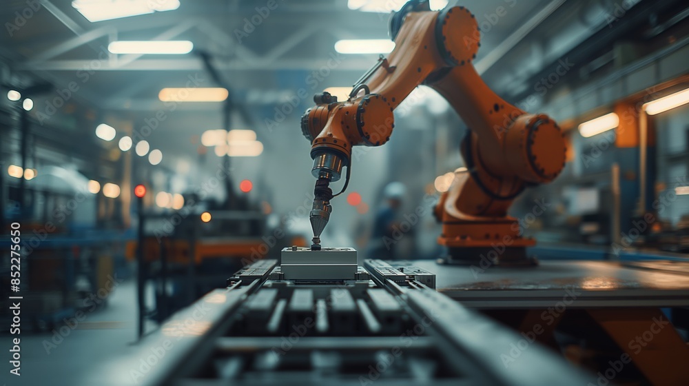 Advanced Robotics Arm in a State-of-the-Art Automated Manufacturing Facility Advanced Robotics Arm in a State-of-the-Art Automated Manufacturing Facility