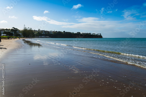 Landscape Scenery Brownsbay Beach and Park, Auckland, New Zealand; Picnic Place for Family