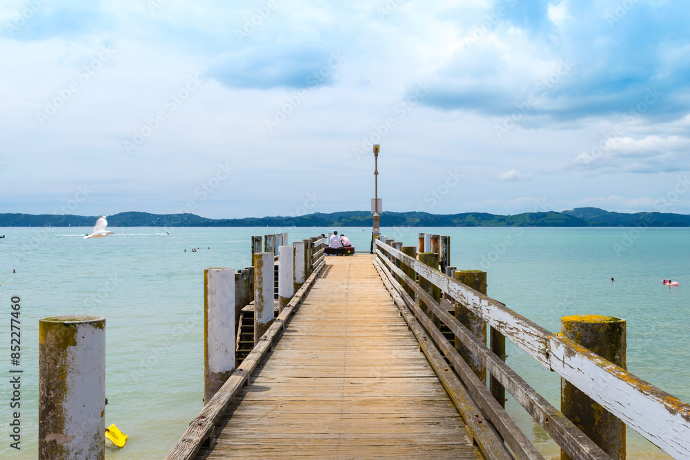 Small Wharf at Maraetai Beach, Auckland New Zealand