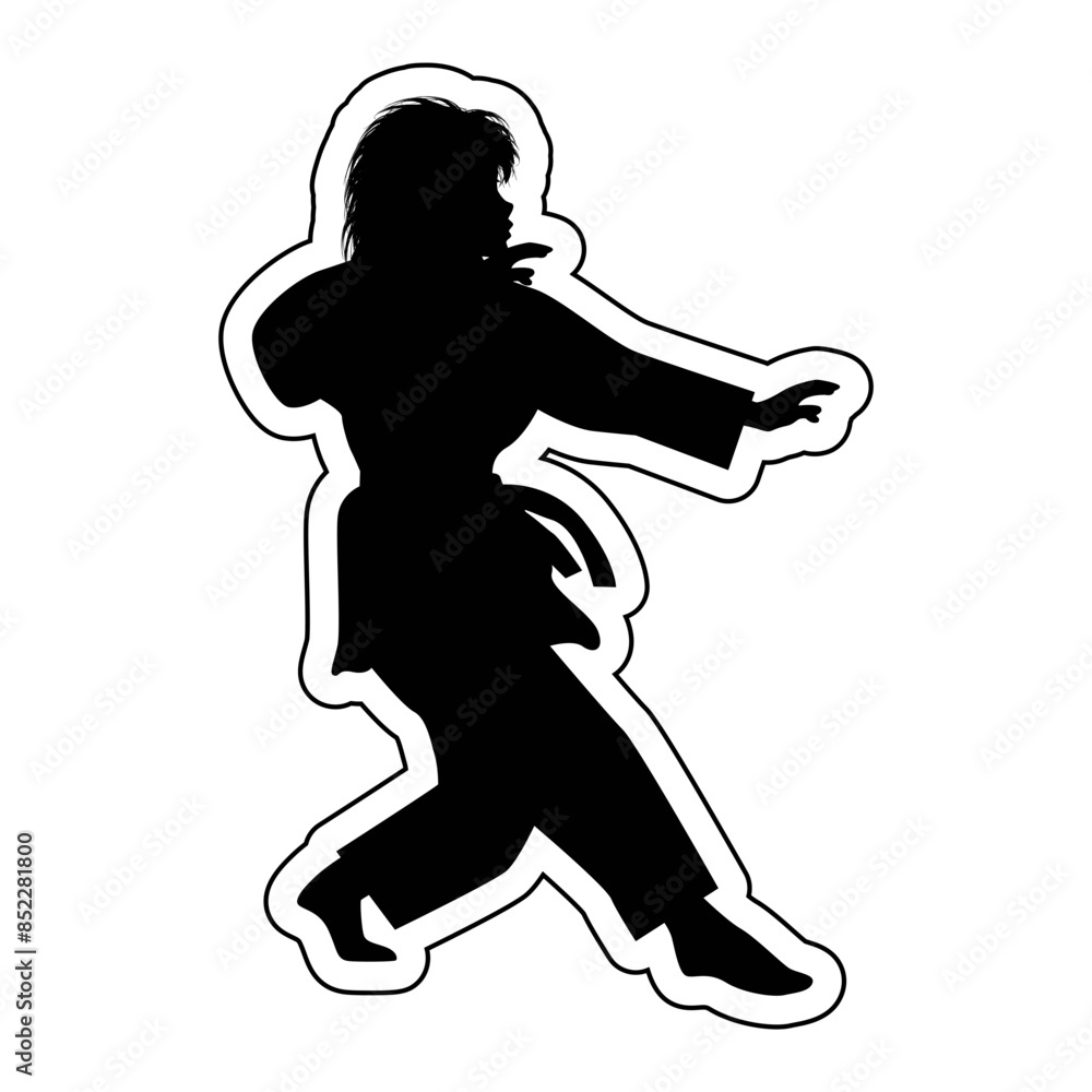 Girl Martial Art Silhouette Girl Martial Art Silhouette