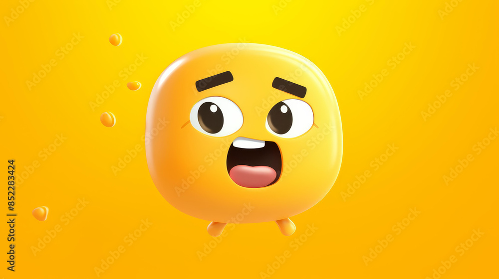 Fototapeta premium Vibrant elephant illustration in a lively environment.