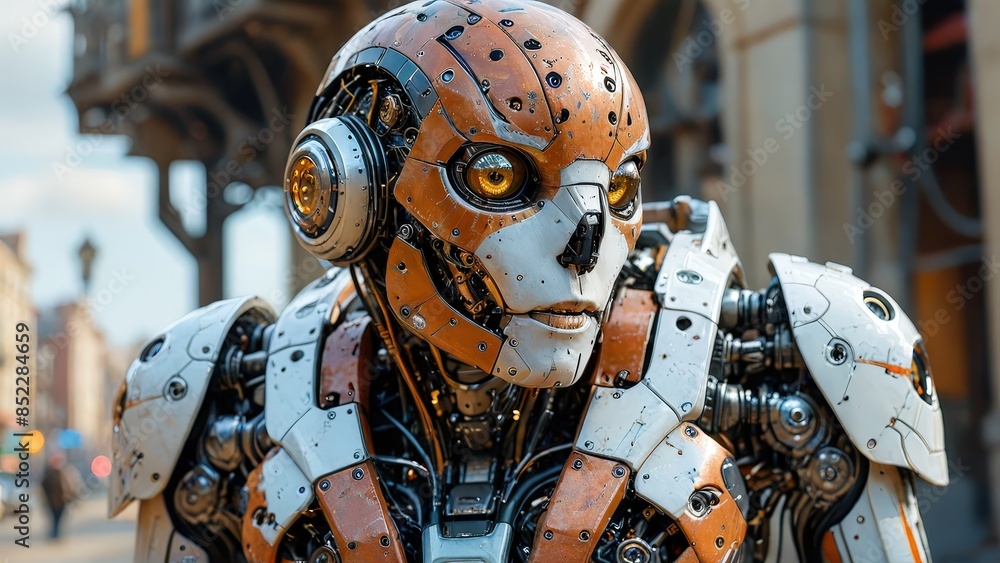 Futuristic Robot Close-up. Futuristic Robot Close-up.
