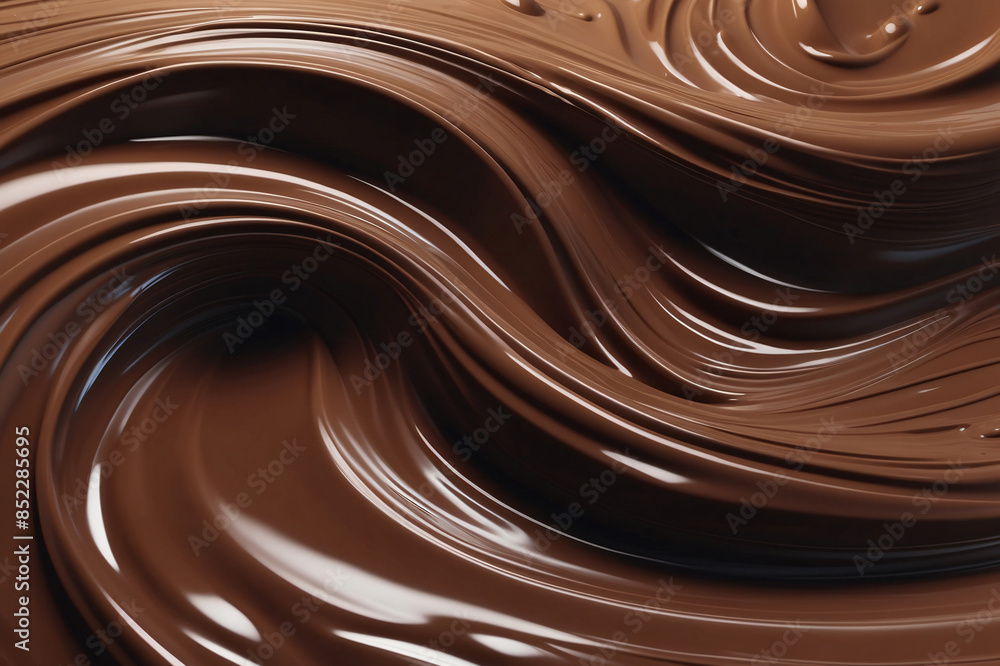 Dynamic Background with Melted Chocolate Splash: Rich, Smooth Textures, Ripples and Droplets, Text Space on Right, Generative AI Dynamic Background with Melted Chocolate Splash: Rich, Smooth Textures, Ripples and Droplets, Text Space on Right, Generative AI