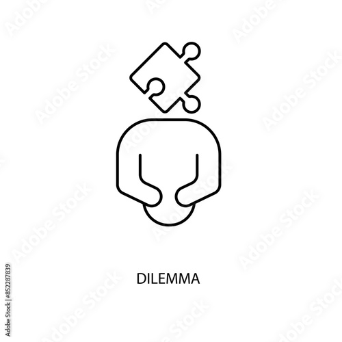 dilemma concept line icon. Simple element illustration. dilemma concept outline symbol design.