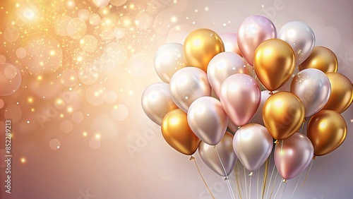 Wallpaper Mural Elegant Balloons: Happy Celebration Card Banner Template Torontodigital.ca